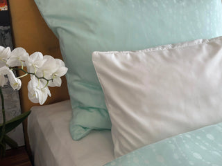 Damast go-green Bettwäsche Set – 50% Baumwolle | 50% Tencel-Lyocell | Pflegeleicht