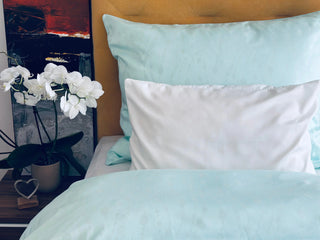 Damast go-green Bettwäsche Set – 50% Baumwolle | 50% Tencel-Lyocell | Pflegeleicht