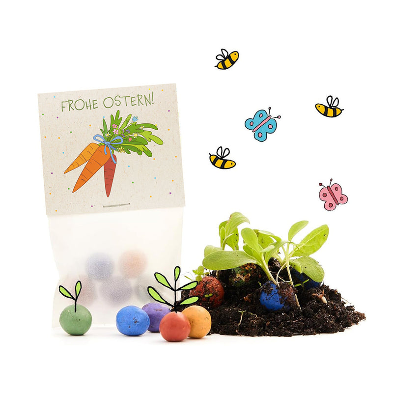 10x5 Flower Marbles in a "Carrots" Bag - Happy Easter — Ansicht 2