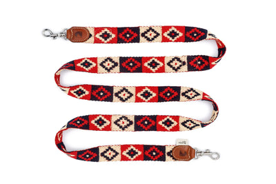 Buddys Dogwear – Red Indian Leine | 2 m verstellbar | Baumwolle & Leder