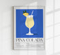 Pina Colada Drink Art Poster Fine Art Canvas Cocktail-Kunstdruck