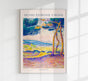 Cross Pinien am Ufer – Fine Art Poster Pointillismus
