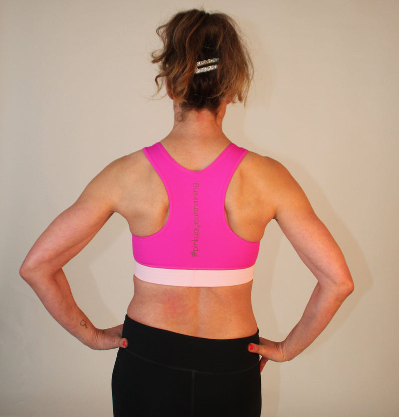 Sportsbra Pink Panther – Starker Halt | Elastisches Unterbrustband | Recyceltes ECONYL® Material — Ansicht 3