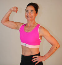 Sports Bra Pink Panther – Strong Support, ECONYL® Recycling, Elastic Underbust Band — Ansicht 3