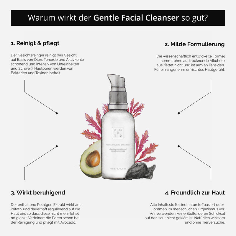 sober Gentle Facial Cleanser Gesichtsreiniger mild 3-in-1 — Ansicht 2