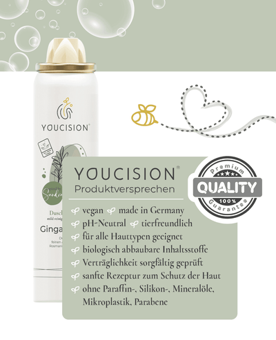 YOUCISION Gingery Shot Shower Foam 75 ml – Spicy & Invigorating