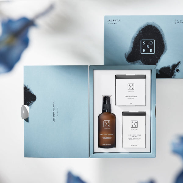Purity Face Kit Set – Gesichtsreinigung mit Konjac-Schwamm und Ölseife