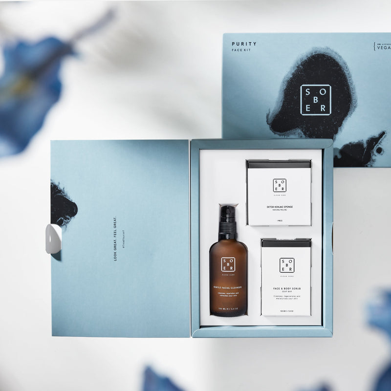 Purity Face Kit Set – Gesichtsreinigung mit Konjac-Schwamm und Ölseife — Ansicht 2