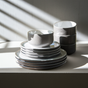 Lunch Set Ddoria – Handgefertigtes Steingut in Granit Grau