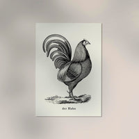 Antique Red Rooster Poster - Vintage Illustration Fine Art Print — Ansicht 2