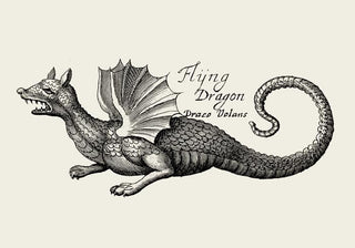 Antique Flying Dragon – Vintage Myth Poster | Fine Art | Canvas