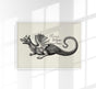 Antique Flying Dragon Vintage Myth Poster | Fine Art & Canvas | Patroa Studio