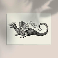 Antique Flying Dragon Vintage Myth Poster | Fine Art & Canvas | Patroa Studio — Ansicht 2