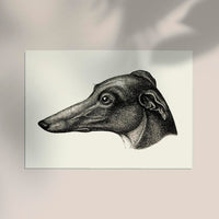 Grey Dog Poster – Vintage Illustration Druck — Ansicht 2