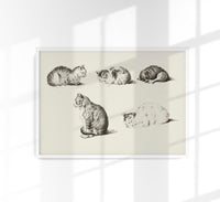 Cats Poster – Vintage Illustration von Patroa Studio — Ansicht 1