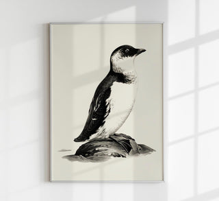 Antique Penguin Poster im Vintage-Look als Fine-Art-Print auf 225g Fine Art Paper oder 380g Canvas, in A3 bis A0/B0 erhältlich, ohne Rahmen.
