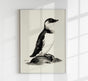 Antique Penguin Poster – Vintage Charm Fine Art Print Animal Motif