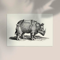 Antique Rhino Poster – Vintage Illustration Fine Art Print — Ansicht 2