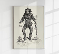 Antique Smiling Monkey – Vintage Animal Poster | Fine Art Print or Canvas — Ansicht 1