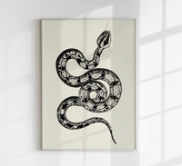 Antique Snake Poster – Vintage Illustration Fine Art Print | Patroa Studio — Ansicht 1