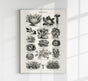 Antique Vegetable Chart Poster – Fine Art Print | Vintage Botanical | UV-resistant