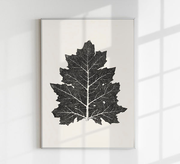Antique Leaf Poster – Fine Art Print | Vintage Botanical | UV-resistent