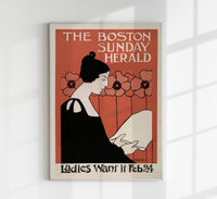 The Boston Sunday Herald Poster – Ethel Reed Vintage Print — Ansicht 1