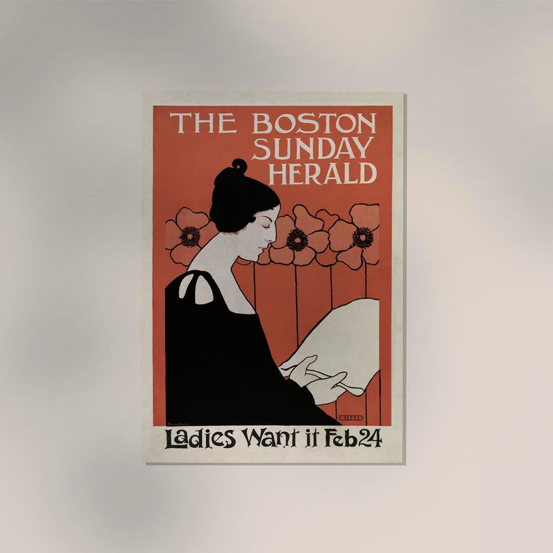 The Boston Sunday Herald Poster – Ethel Reed Vintage Print — Ansicht 2