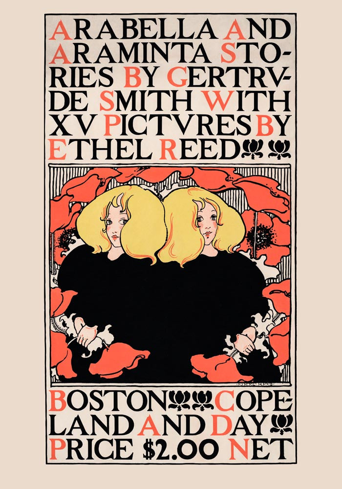 Arabella and Araminta Stories by Ethel Reed – Art Print Vintage Poster — Ansicht 3