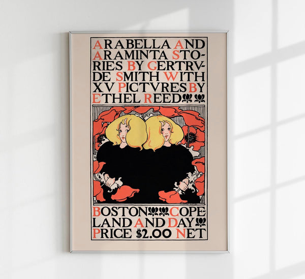 Arabella and Araminta Stories by Ethel Reed – Art Print Vintage Poster