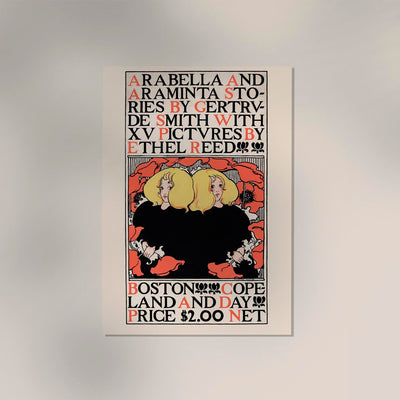 Arabella and Araminta Stories by Ethel Reed – Art Print Vintage Poster