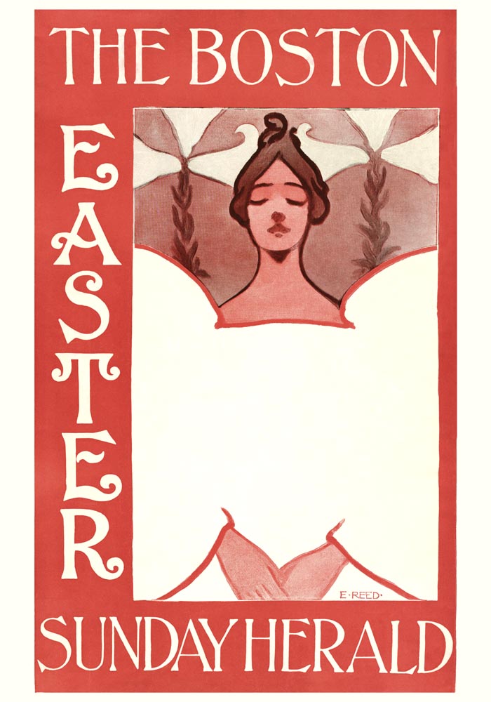 The Boston Easter Sunday Herald by Ethel Reed – Vintage Kunstdruck — Ansicht 3