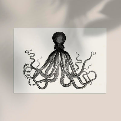 Octopus Antique Print - Historical Marine Illustration Fine Art Poster