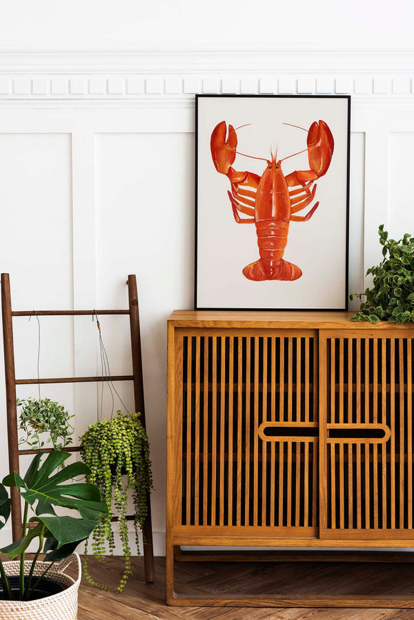 The Red Lobster Antique Print – Fine Art Wall Art UV-resistant handmade