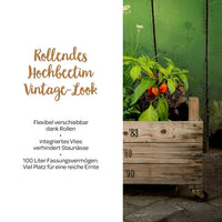 Rollendes Hochbeet aus Zwiebelsieben – Upcycling, 100 l, mobil auf Rollen — Ansicht 3