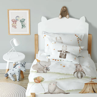 Zirkus Premium Kinderbettwäsche – Manege der Träume | OEKO‑Tex | Hautfreundlich