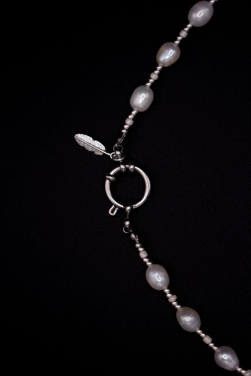 Rosali Pearl Necklace – Miyuki & Freshwater Pearls | Handmade | Silver Clasp — Soorbeet