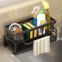 Kitchen Storage Rack Useful Self-draining Sink Shelf Sponge Holder Organizer Hanging Soap Basket Bathroom Cosmetic Shelf — Ansicht 8