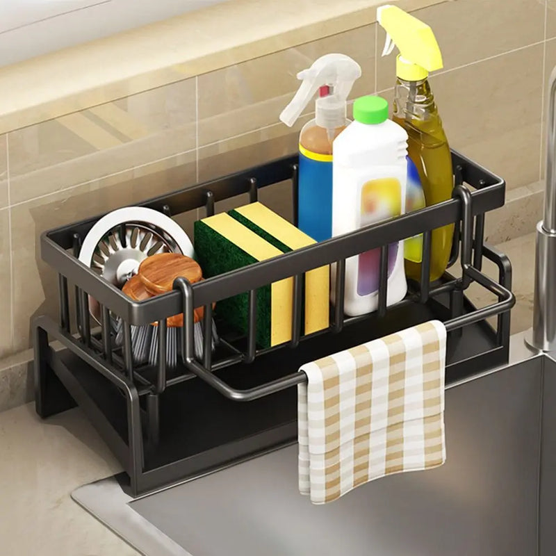 Kitchen Storage Rack Useful Self-draining Sink Shelf Sponge Holder Organizer Hanging Soap Basket Bathroom Cosmetic Shelf — Ansicht 8