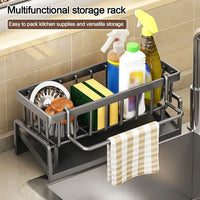 Kitchen Storage Rack Useful Self-draining Sink Shelf Sponge Holder Organizer Hanging Soap Basket Bathroom Cosmetic Shelf — Ansicht 2