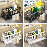 Kitchen Storage Rack Useful Self-draining Sink Shelf Sponge Holder Organizer Hanging Soap Basket Bathroom Cosmetic Shelf — Ansicht 5