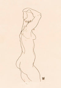 Naked Woman Nr. 1 by Egon Schiele – Kunstdruck Poster — Ansicht 3