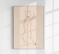 Naked Woman Nr. 1 by Egon Schiele – Kunstdruck Poster — Ansicht 1