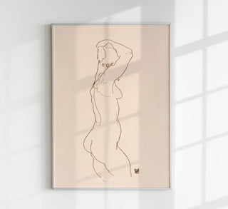 Naked Woman Nr. 1 by Egon Schiele – Kunstdruck Poster