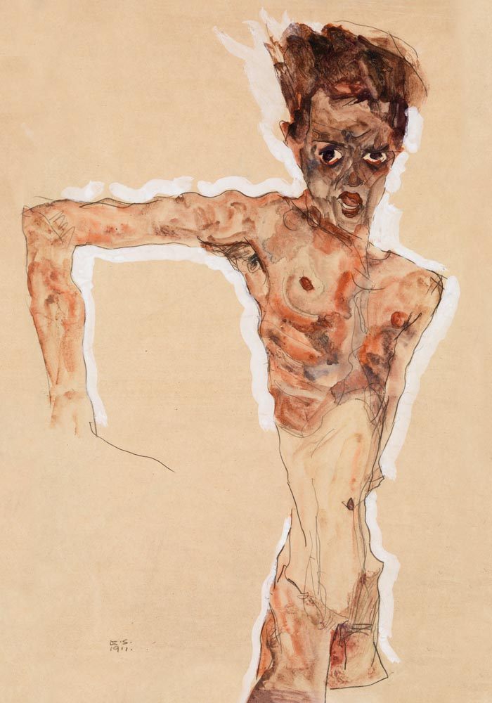 Naked Man: Self-Portrait by Egon Schiele – Art Print Poster — Ansicht 3