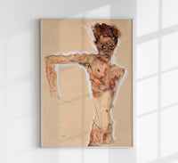 Naked Man: Self-Portrait by Egon Schiele – Art Print Poster — Ansicht 1