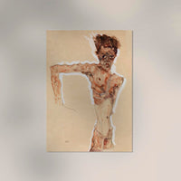 Naked Man: Self-Portrait by Egon Schiele – Art Print Poster — Ansicht 2