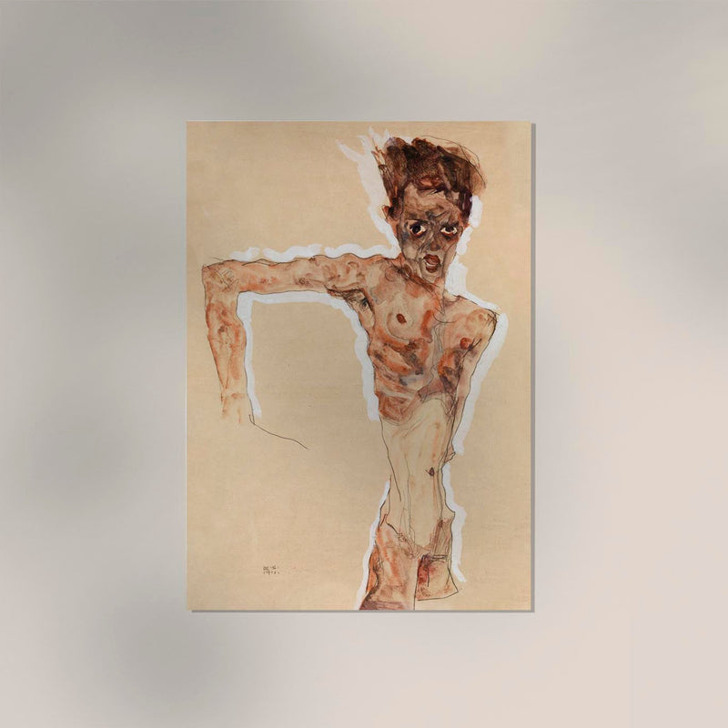 Naked Man: Self-Portrait by Egon Schiele – Art Print Poster — Ansicht 2