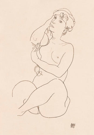 Naked Lady Nr. 2 by Egon Schiele – Expressionismus | Aktmalerei | Fine Art Edition