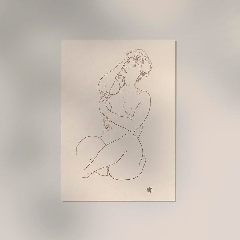 Naked Lady No. 2 by Egon Schiele – Expressionism Fine Art Print Edition — Ansicht 2